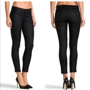 Rag & Bone Capri Coated Black Jeans 26
